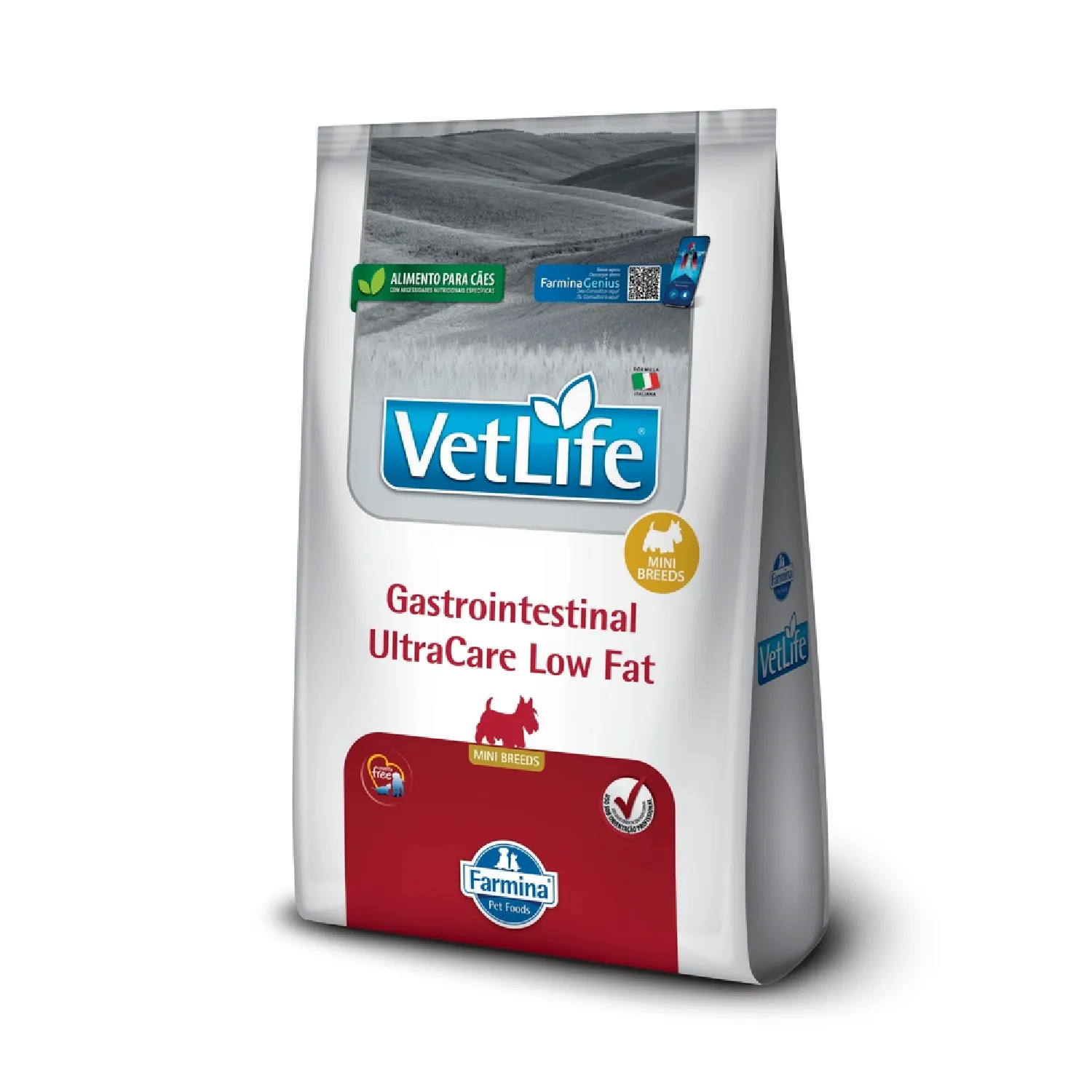 Ração Vet Life Gastrointestinal UltraCare Low Fat para Cães Adultos Raças Mini e Pequenas